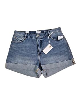 Good American Women's Denim Shorts Size 8 29 Fray Hem Girlfriend Good Petite 68